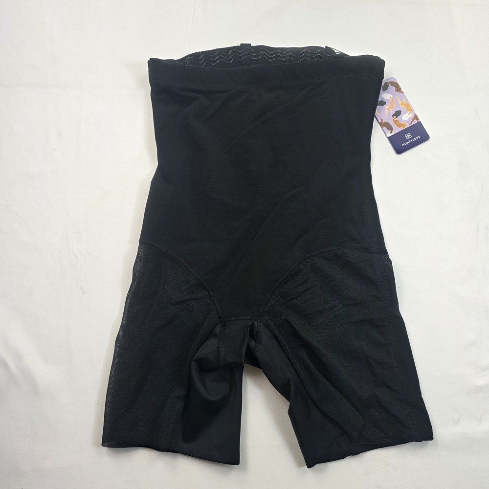 Honeylove Shapewear Shorts Womens Medium Black High Waist Compression Firm